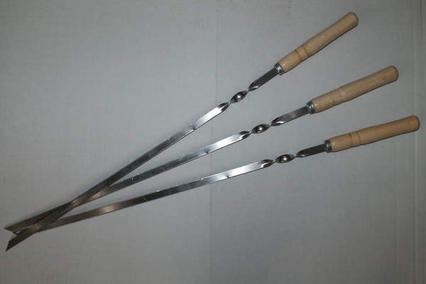 Шампур із дерев'яною ручкою SS 600*10*2мм УК-Ш60Д (50шт) (шт.)