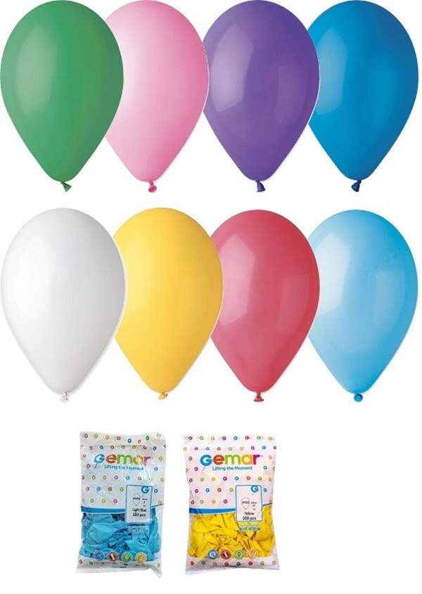 Латексна куля Gemar G90 10" ((26см)100шт/упак) однотонні, в асортименті (шт.)