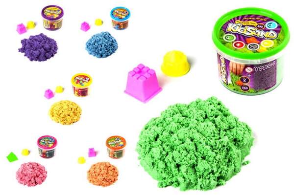 Набір креативної творчості "Кінетичний пісок "KidSand" банка 350г (36) KS-01-03 (шт.)