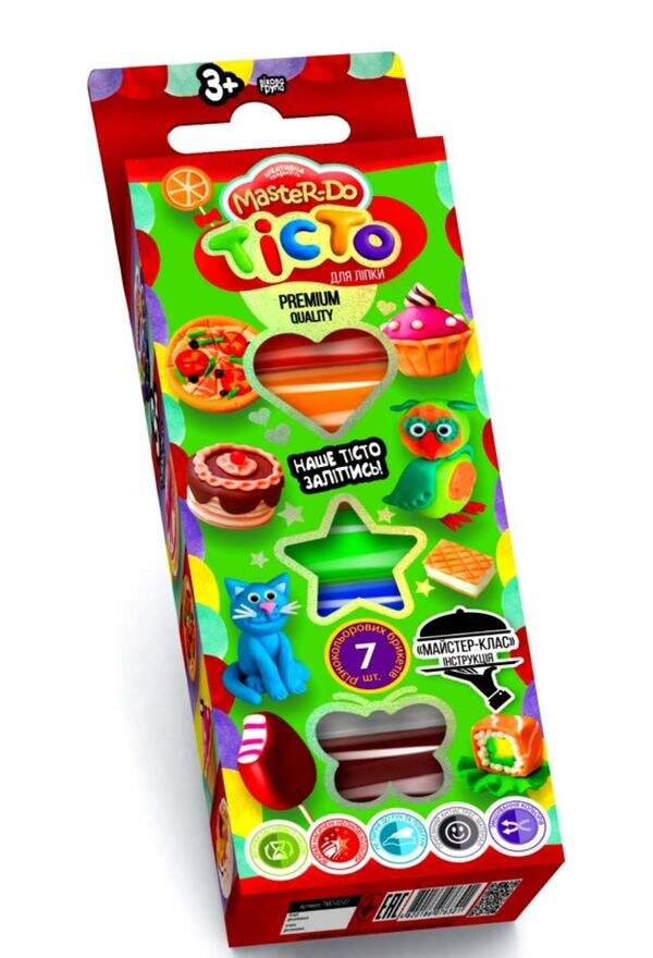 Набір креативної творчості "Тісто для ліпки "Master Do" коробка 7 кольорів*20г укр.(30) TMD-02-06 (шт.)