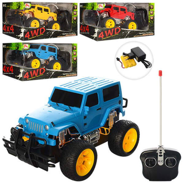 Джип 8550-6-7A (24шт) р/у, акум, 20см, рез.колеса, 2види, в кор-ці, 26-14-15см (шт.)