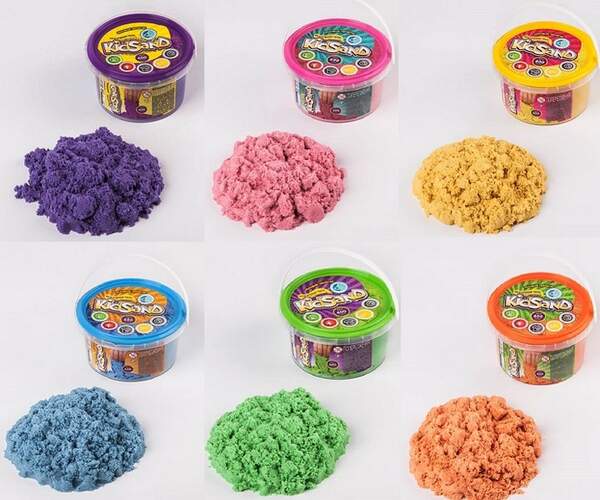 Набір креативної творчості "Кінетичний пісок "KidSand" банка 600г (24) KS-01-05 (шт.)