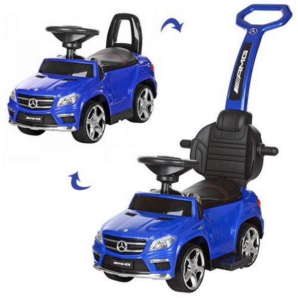 Каталка-толокар M 3186L-4 (1шт) 2в1(батьківська ручка),MP3 та світло від акум6V4,5AH,шкір.сидіння (шт.)