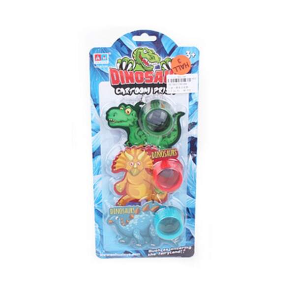 Калейдоскоп 9018A (96шт) динозавр, 3шт, 10см, на шнурку, в слюді, 31-14-4см (шт.)