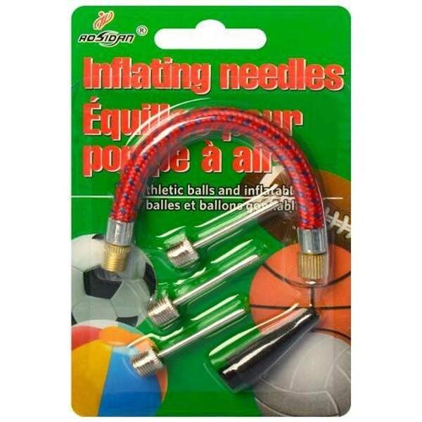 Голка MS 1784 (360шт) для м'ячів, 3шт, набір (насадка, гнучкий шланг), на листі, 9-14-1см (шт.)