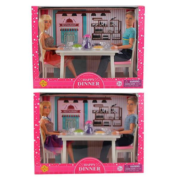 Сім'я DEFA 8387-BF (12шт) 28см і 29см, шарнірна, їдальня, посуд, 2 види, в кор-ці,34-25-13см (шт.)