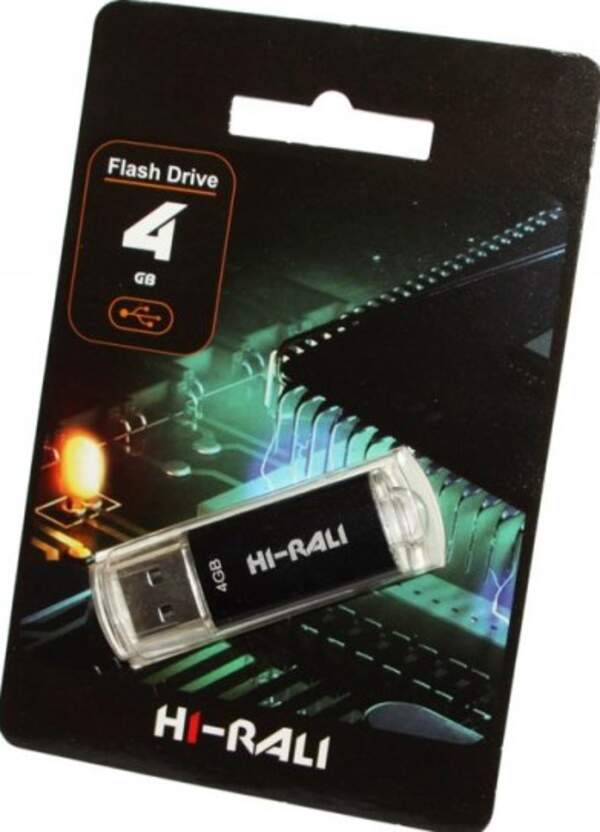 Usb флеш Hi-Rali 4Gb Rocket series  Black (шт.)