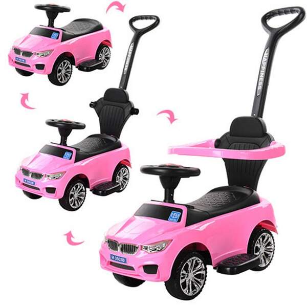 Каталка-толокар M 3503C-8 (1шт) 2в1(род.ручка),муз,світл,підст.для ніг,на бат-ка,розовий (шт.)