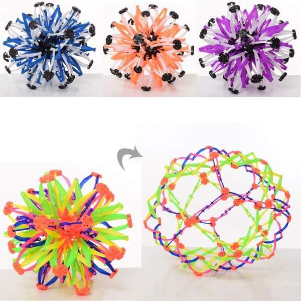 М'яч X13468 (240шт) трансформер, 4 кольори, в кульку, 13-13-13см (шт.)