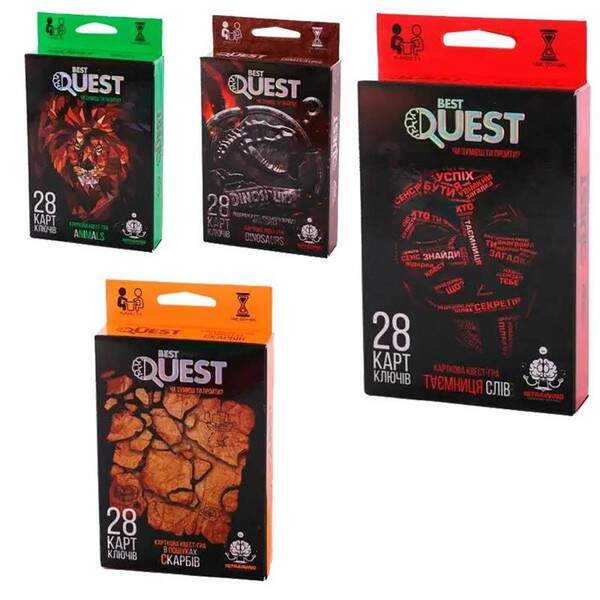 Карткова квест-гра "BEST QUEST" укр (32) BQ-01-01U,02U,03U,04U (шт.)