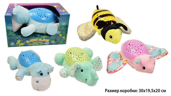 Ночник KI-007 (48шт/2) проектор 3 цвета, 60 мелодий, 4 вида микс, в коробке 30*19,5*20 см (шт.)