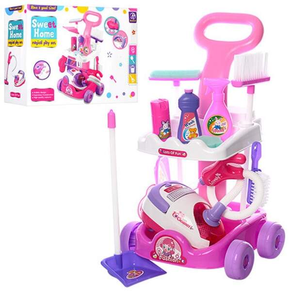 Набір для прибирання 5938 візок, пилосос, совок, щітки, світло, бат., кор..49*15*36 /8/ (шт.)