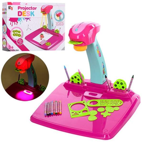 Проектор 628-30A (10шт) для малюв.,олівці,слайи 36шт,світ,на бат-ці,в кор-ці,50-39-9см (шт.)