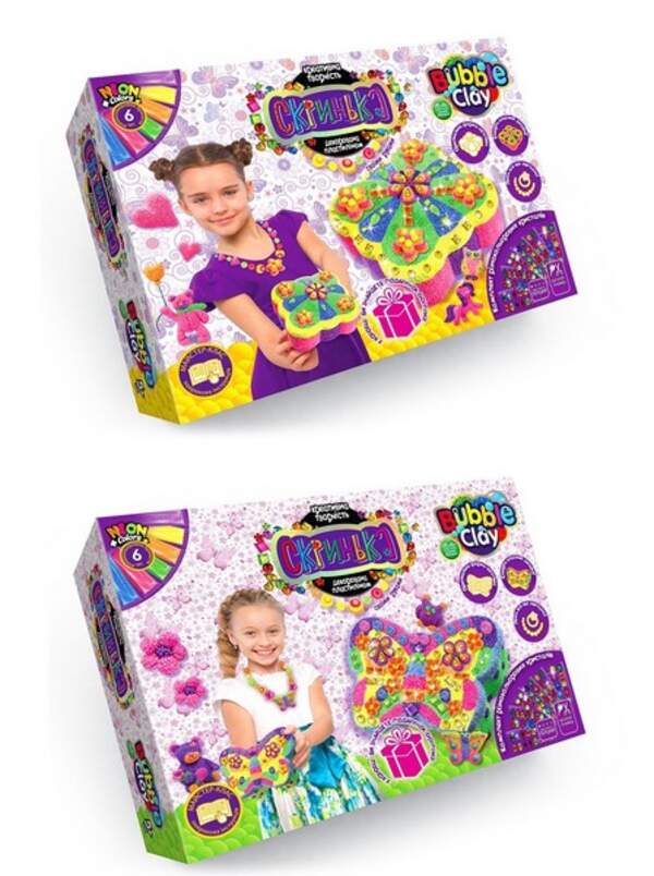 Набір креативної творчості "СКРИНЬКА декорована пластиліном" укр (6) SHBC-01-01U,02U (шт.)