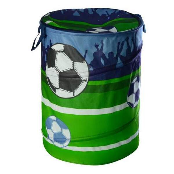 Кошик для іграшок M 5768 (20шт) футбол, діам.45см,висота56см,криш.на застіб-молн, в пакеті,45-45-2см (шт.)