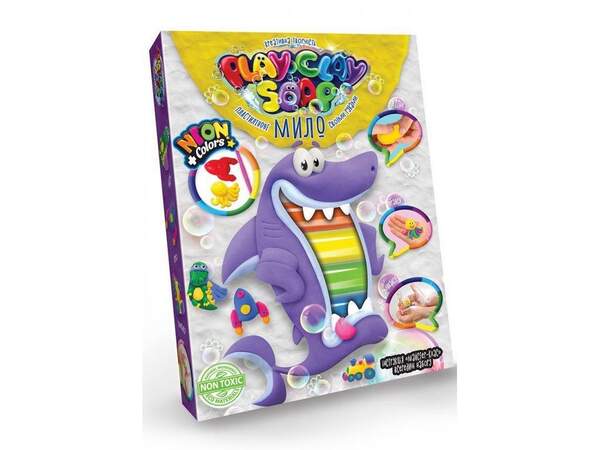 Набір креативної творчості "Пластилінове Мило "PLAY CLAY SOAP" середній укр (16) PCS-03-01U,02U,03U, (шт.)