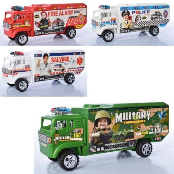 Машинка 2018-2018-1-2-3 (192шт) інер-я, 22см, 4види, в кульку, 22-9-7см (шт.)