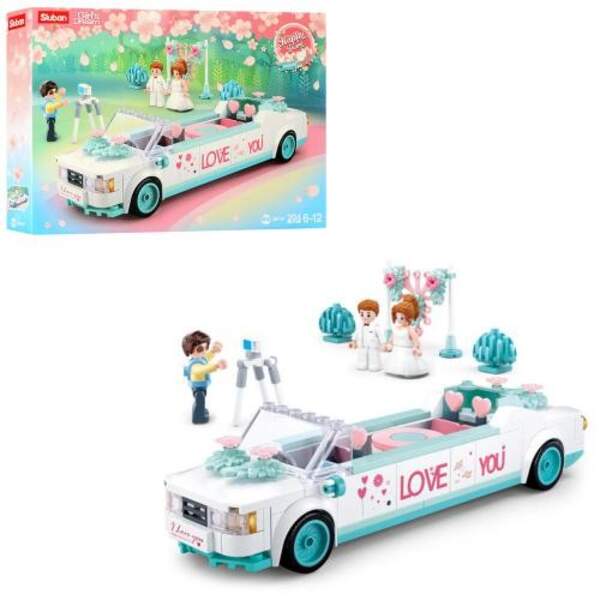 Конструктор SLUBAN M38-B0767 (32шт) весілля, машина, фігурки, арка,204дет,у кор-ці,33-24-5,5см (шт.)