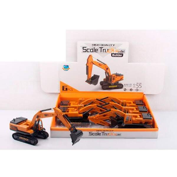 Екскаватор 706-6 (36шт) 26см, тріскачка, рухомі деталі, 6шт(1вид) в дисплеї, 42-9,5-31,5см (шт.)