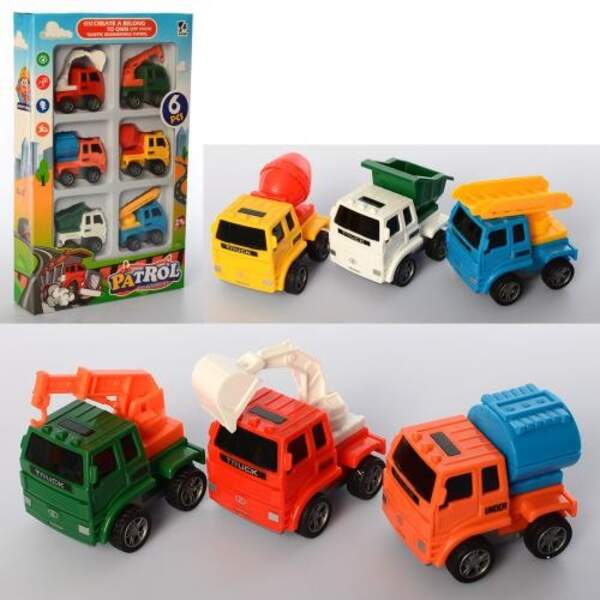 Набор машинок 5566A (36шт) стройтехника, инер-е, 6шт, 6см, в кор-ке, 19-31-5см (шт.)