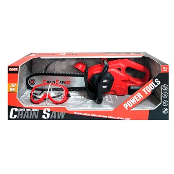 Іграшковий набір інструментів KY1068-19(12шт/2)бензопила і окуляри, у кор. 48,5*19*17см, р-р іграшки (шт.)