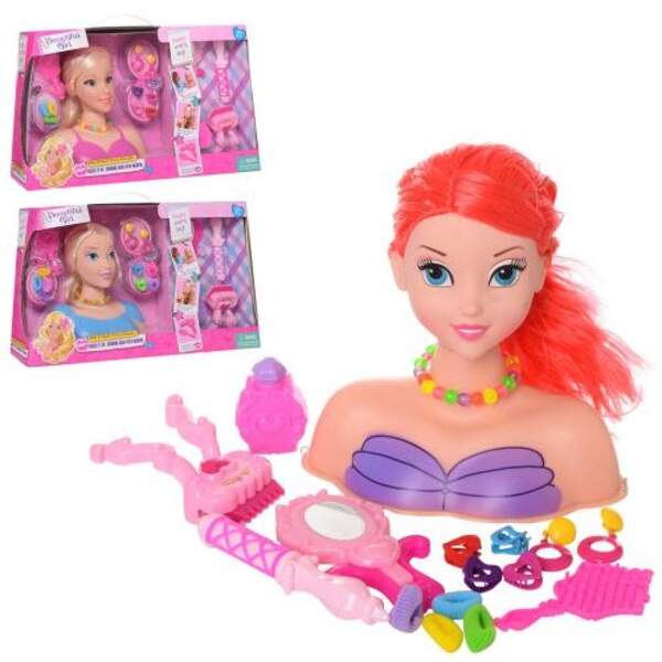 Лялька B369-1-2-3 (24шт) голова для зачісок, 19см, аксесуари, 3види, у кор-ці, 43,5-26-10,5см (шт.)