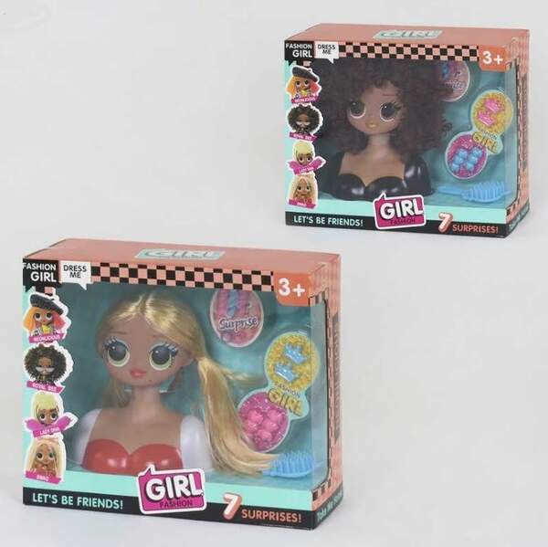 Лялька-модель L.O.L. LK1017 для зачісок з аксес.4в.кор.33*11,5*27 /24/ (шт.)