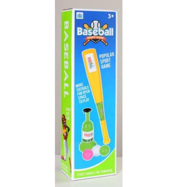 Гра MR 0111 (24шт) бейсбол, біта 48см, м'яч 3шт, пусковий пристрій, в кор-ці, 14-49-9,5см (шт.)