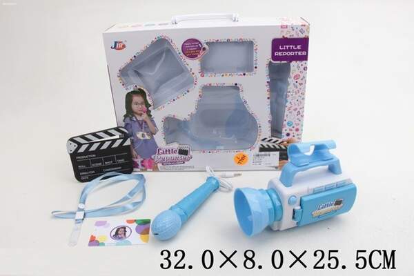 Ігровий набір "Юний репортер" A29 (1786206) (36шт/2) мікрофон, камера, бейджик, хлопушка, в короб.32 (шт.)