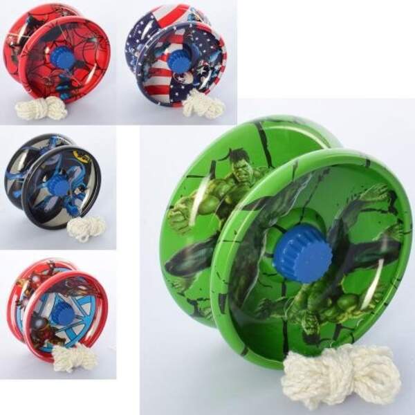 Йо-йо MR 0079 (240шт) 6см, метал, 5видів (AV-4вида, BM), в кульку, 6-3-6см (шт.)