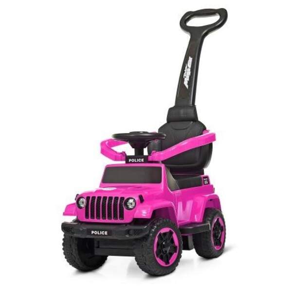 Каталка-толокар M 4288-8 (1шт) 2в1 (батьківська ручка), муз, світло, USB, на бат-ці, рожевий (шт.)