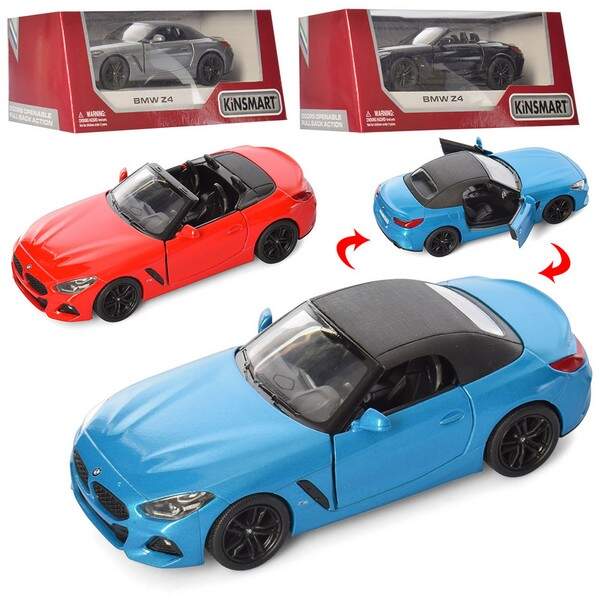 Модель легкова BMW Z4 5'' KT5419W метал.інерц.відкр.дв.4кол.кор./96/ (шт.)