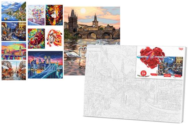 Креативна творчість "PAINTING BY NUMBERS" 40см*50см економ MIX (10) ДАНКОТОЙС (шт.)