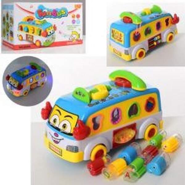 Гра 2201B (24шт) автобус24см, сортер, рахівниця, муз, світло, пищалка, на бат-ці,в кор-ці, 24-14-12, (шт.)