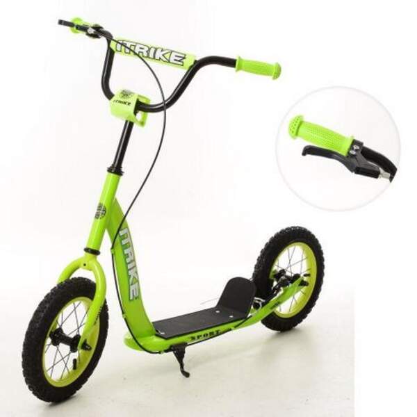 Самокат SR 2-043-1-GR (1шт) підліт, 2кол-гума 12д, кермо 73-85см, до 60кг, підн.30-11см, ручн.гальмо (шт.)