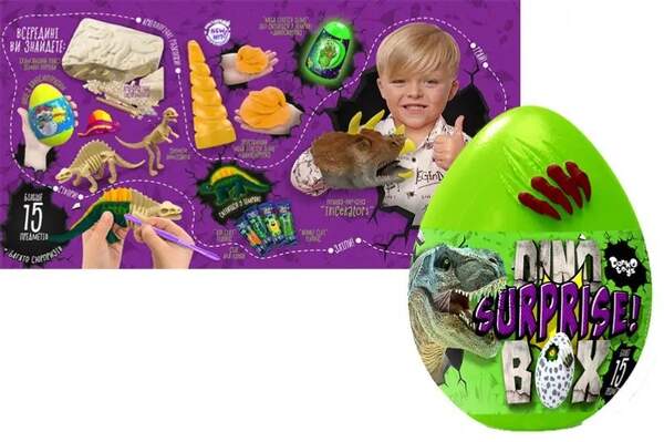 Креативна творчість "Dino Surprise Box" укр (2) DSB-01-01U (шт.)