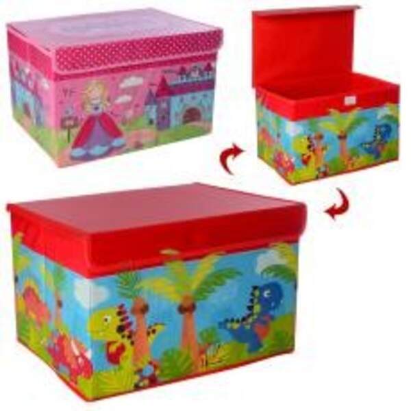 Кошик для іграшок M 5748 (40шт) 38,5-25,5-24,5см, дах-застібка-липучка, мікс видів, в кул, 38-28-2см (шт.)