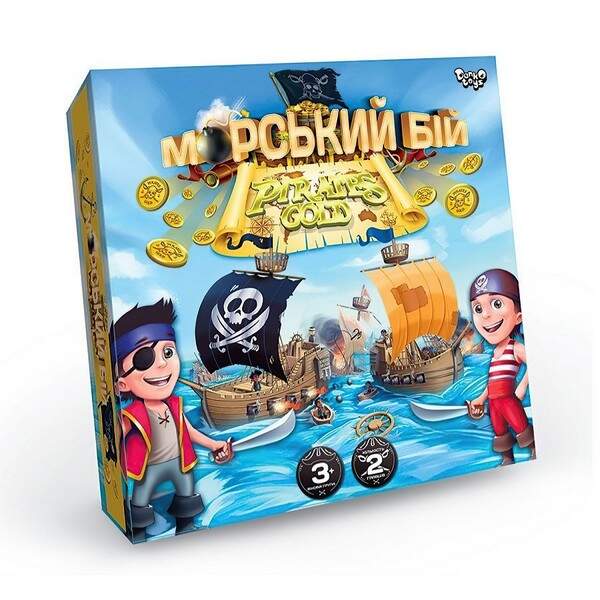 Настільна розважальна гра "Морський бій. Pirates Gold" укр (10) G-MB-03U (шт.)