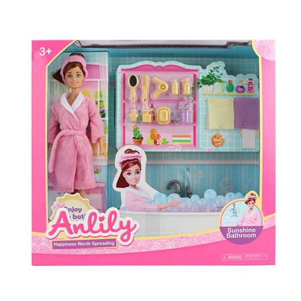 Меблі 99266 (12шт) ванна кімната, ванна 22см, лялька29см, аксесуари, в кор-ці, 36-33-11см (шт.)