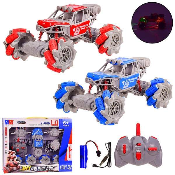 Перевертень аккум р/в UD2200A-DIY (24шт/2) зі знімн.колесами,світло,2 кольори,р-р іграшки-21,5*15,5* (шт.)