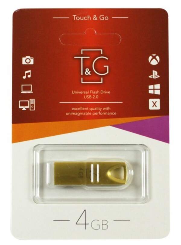 Usb флеш T&G 117  mini metal  4Gb gold (шт.)