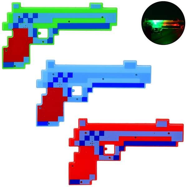 Зброя арт. MW2221 (240шт/2) світ., звук, 3 кольора,  пакет- 17.5*29 см, р-р іграшки – 25.5*1.5*14.5 (шт.)