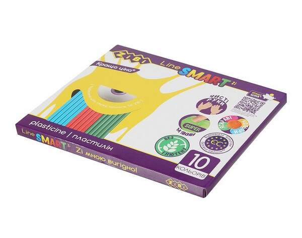 Пластилін 10 кольорів, 200 г ZB.6223  (1/12/96шт) (шт.)