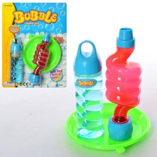 Мильні бульбашки MB 015 (96шт) дудка, запаска, тарілка, на листі, 21,5-28,5-5см (шт.)