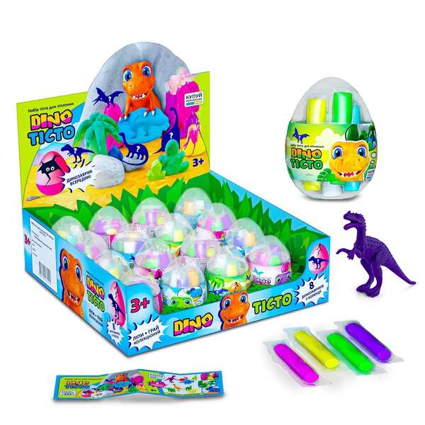 Набір тіста для ліплення ТМ Lovin'Do Dino Тісто -УКР 41121 (16шт/упак) (шт.)