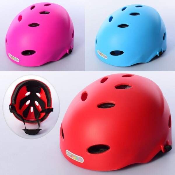 Шолом MS 3329 (30шт) 20,5-18-12см, 11 отворів, розмір середній, 3 кольори, у пакеті (шт.)