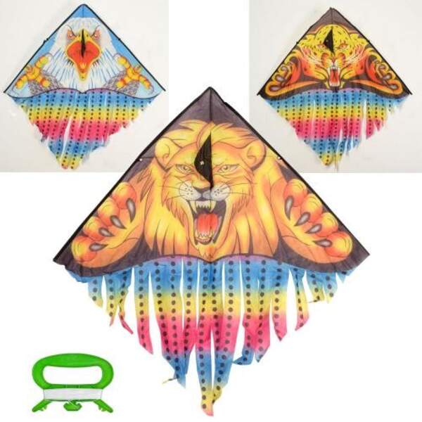 Повітряний змій M 2894-1 (100шт) Ш-100см,Д-48,хвіст42см,струна30м,4види,в кульку,9-72-1,5см (шт.)