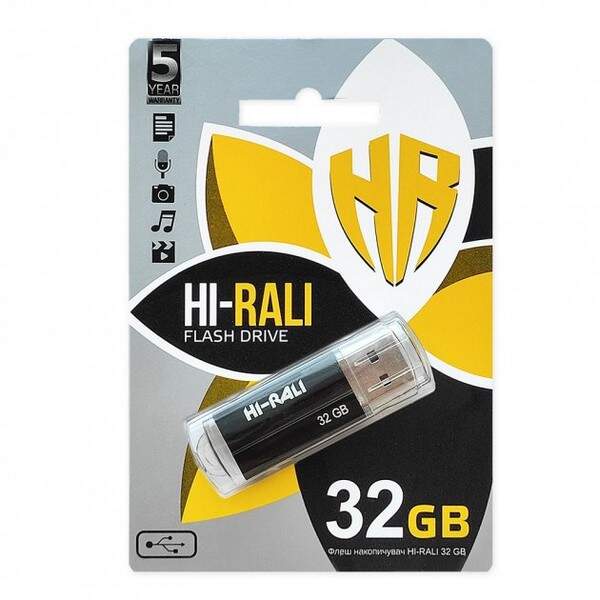 Usb флеш Hi-Rali 32Gb Corsair series  Black (шт.)