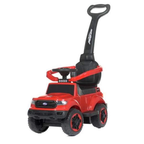 Каталка-толокар M 4564B-3 (1шт) 2-в-1, 1*25W, 1*6V4AH, батьків.ручка, музика, світло, червоний (шт.)
