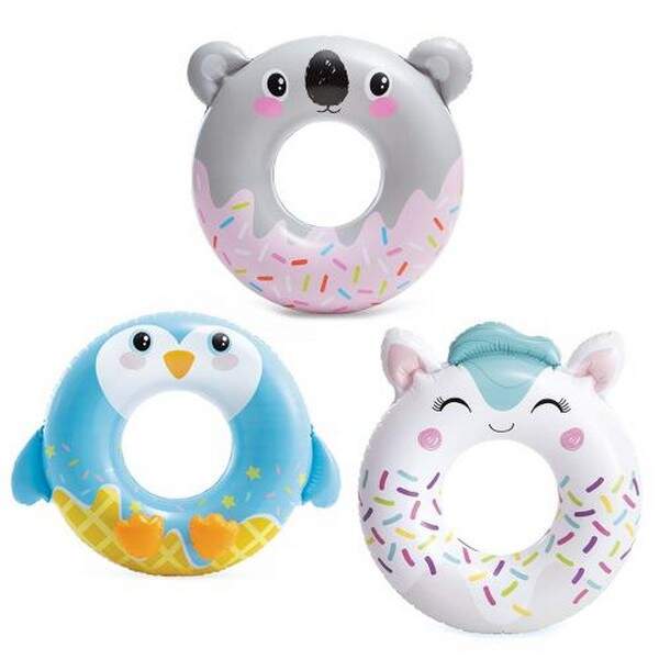 59266 Круг для купання (24шт) 3 види, "Тварини", від 8 років, до 40кг (шт.)